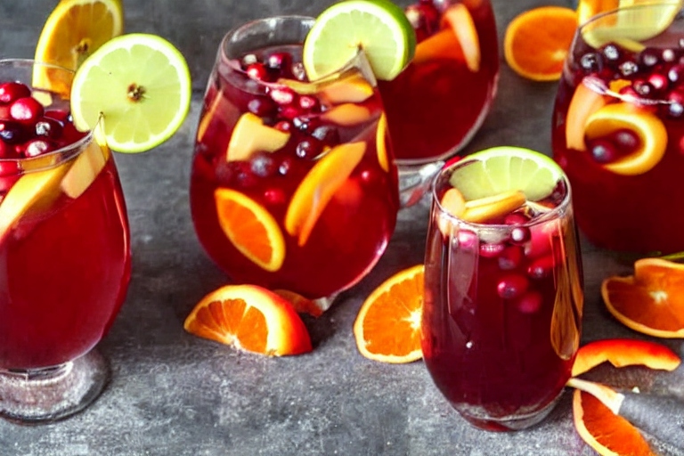 Cranberry Apple Cider Sangria with Brandy and Oranges The Perfect Festive Drink