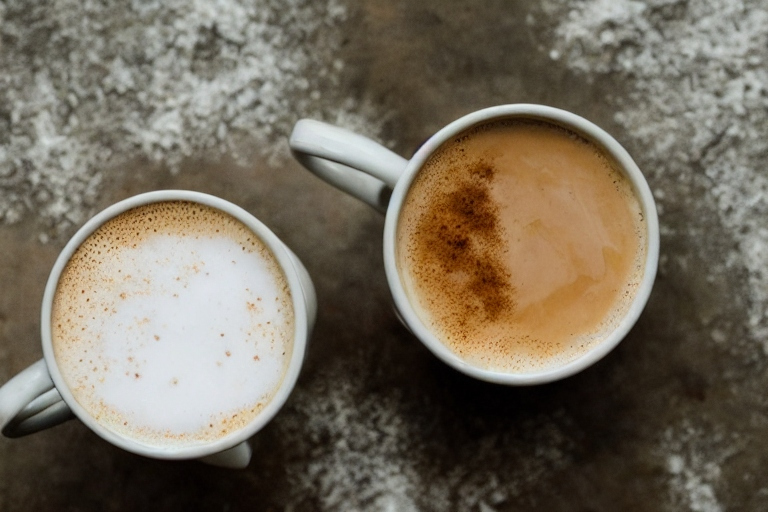 Indulge in the Warmth of a Chai Tea Latte with Frothed Milk and Cardamom